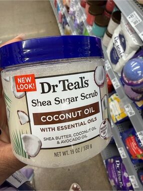 Dr Teal's Coconut Oil Shea Sugar Scrub - White